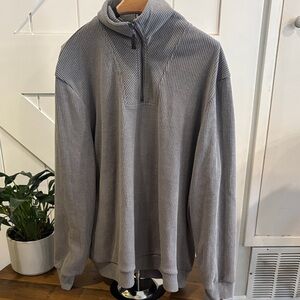 Men's Charcoal Zip-Up Sweater XL